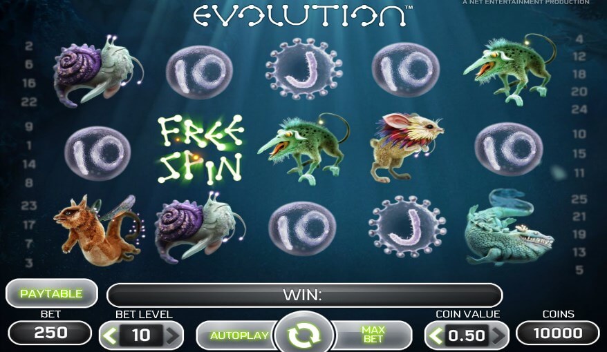 Evolution игровой автомат компании НетЕнт в казино Плей Фортуна
